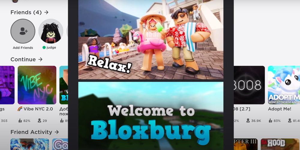 Bloxburg screen